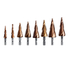M35 Cobalt Step Drill Bit 1/4 pouce Hex Shank HSS-Co Step Drill Bit Spirale Rainuré Trou Cutter
