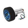 Machifit 25GA370 DC 12V Micro Encodeur à réduction de vitesse avec support et roue