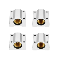 Machifit 4pcs SC12UU 12mm Solid Polymer Linear Bearing Slide Bushing For CNC