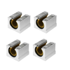 Machifit 4pcs Solide Polymère SBR16UU 16mm Bloc Ouvert Roulement Linéaire CNC CNC Routeur Glissière Linéaire