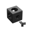 Machifit Cube Connecteur dangle à trois voies pour profilé dextrusion en aluminium à fente en V 2020