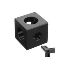 Machifit Cube Connecteur dangle à trois voies pour profilé dextrusion en aluminium à fente en V 2020