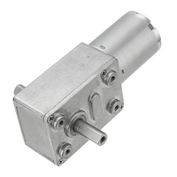 Machifit JGY-370 DC 6/12 / 24V 150RPM Moteur à engrenages à vis sans fin à arbre double Moteur à engrenages réducteurs à