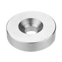 Machifit N50 Aimants annulaires puissants 40 x 10 mm Trou de 6, 5 mm Aimant en néodyme de terres rares
