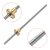 Machifit T6 Vis mère 200mm Longueur 6mm Filetage 1mm Vis mère avec écrou en cuivre