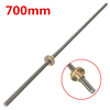 Machifit Vis à tête de 700 mm Vis de plomb de 2 mm Vis à tête filetée à 8 mm avec écrou en laiton