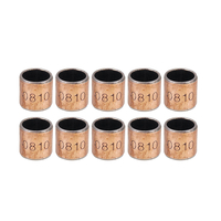 Machifit 10pcs 8x10x10mm Roulement à billes Bague Cuivre Alliage Roulement Bague