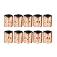 Machifit 10pcs 8x10x12mm Roulement à billes Bague Cuivre Alliage Roulement Bague