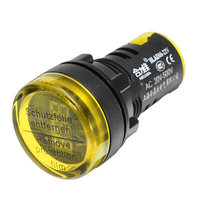 Machifit 22mm AC 50-500V jaune numérique AC voltmètre voltmètre jauge indicateur daffichage numérique