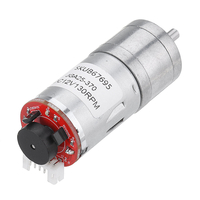Machifit 25GA370 DC 12V Micro Moteur à réduction de vitesse avec réducteur de vitesse à codeur