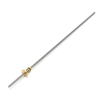 Machifit 8mm T8 Tige trapézo dale acme trapézo dale de 600mm avec pièces CNC anti-contre-écrou