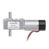 Machifit JGY-370 DC 12V Moteur à arbre double à vis sans fin Moteur autobloquant
