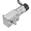 Machifit JGY-370 DC 24V Moteur à double arbre de transmission Réducteur à vis sans fin Moteur autobloquant à faible vite