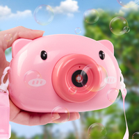 Machine à bulles de bébé de caméra de porc de dessin animé automatique cadeaux de bulle de fabricant automatique en plei