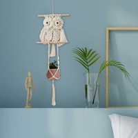 Macramé plante cintre intérieur extérieur suspendu jardinière hibou support pots de fleurs