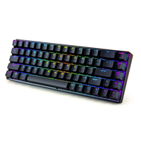 MAGIC-REFINER MK14 Clavier Mécanique 68 Touches abdos Touches Suspendues Translucides Interrupteur Bleu Anti-Ghosting RV