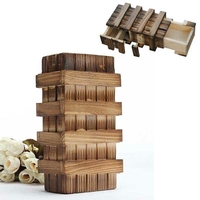 Magie compartiment boîte en bois de puzzle avec tiroir secret teaser de cerveau