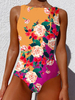 Maillot de bain amincissant dos nu imprimé floral