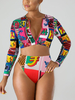 Maillot de bain Bikinis taille haute taille haute pour femmes