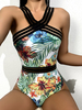 Maillot de bain femme Hawa à motif de plantes tropicales amincissant One pièces