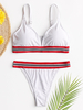 Maillot de bain string bikini dos nu à bretelles spaghetti pour femmes