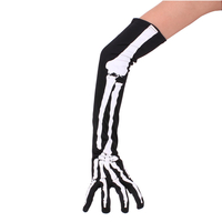 Manches longues Bones Gants Halloween Cosplay Props