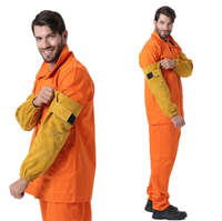 Manchon de soudage professionnel,  manchon en cuir de vache fendu de 48 cm 19 "et manchons de protection de soudage EN116