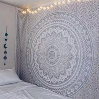 Mandala indien tapisserie hippie bohème Tenture murale décor reine couvre-lit jeté