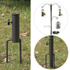 Mangeoire à oiseaux Poteau Cintres Station dalimentation Stabilisateur Pieds SpikesStand Tube dalimentation Ja