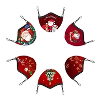 Masque de Noël Ion dargent Antibactérien Lavable Masque en tissu pour adultes et enfants Masque en coton respirant