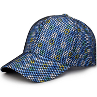 Mens Womens Mesh Printting Casquette de baseball réglable Sport en plein air Papa Hat Peaked Cap