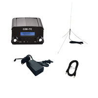 Émetteur FM stéréo sans fil PLZ CZERF CZE-7C 1W / 7W avec kits dantenne GP1 extérieurs