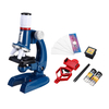 Microscope biologique monoculaire en plastique illuminé par zoom 100X 400X 1200X pour enfants