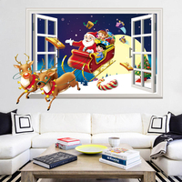 Miico XH7246 Sticker Décoration de Noël Décoration de la maison et de la fenêtre Sticker décoratif