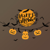 Miico XL625 Bande Dessinée Autocollant Halloween Autocollant Mural Sticker Décoration de la Chambre - Tour ou Potiron