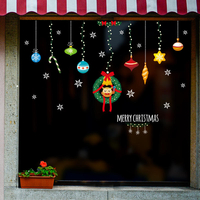 Miico XL629 Autocollant de Noël Décoration de la maison Autocollant Fenêtre et Sticker Mural Shop Décoratif Autocollants