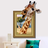 Miico Creative 3D Animal Giraffe Amovible Home Room Décoratif Mur Porte Décor Autocollant
