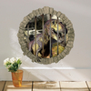 Miico Creative 3D Dinosaure en Cage PVC Amovible Home Room Décoratif Mur Porte Décor Autocollant
