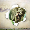 Miico Creative 3D Dinosaure PVC Amovible Home Room Décoratif Mur Porte Décor Autocollant