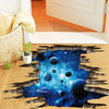 MIICOCreative3DlaVoieLactée Mur Cassé Maison Amovible Décoratif Mur Décor Décor Autocollan