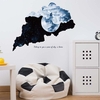 MiicoCreative3DLuneNuitÉtoile SkyTear Motif PVC Amovible Home Room Décoratif Porte Murale