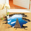 MIICOCreative3DSkyPontSuspendu Cassé Mur Amovible Home Room Décoratif Porte Mur Décor Auto