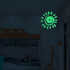 MiicoCreativeBandeDessinéeSoleilMotif Lumineux PVC Amovible Home Room Décoratif Interrupte