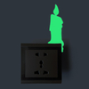 Miico Creative Candle Lumineux PVC Amovible Home Salle de Bains Décorative Interrupteur Porte Décor Autocollant