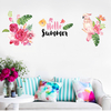 MiicoCreativeCouleurfulDétéPerroquetFleurs PVC Amovible Home Room Décoratif Porte Mur