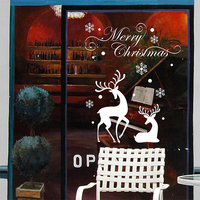 MiicoNoëlblancNeigeCerfWall Sticker Home Decor Mural Art Amovible Stickers Muraux