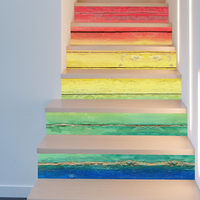MiicoRainbowsPatternCreativeEscalierAutocollant Home Decor Mural Art Stickers muraux amovi