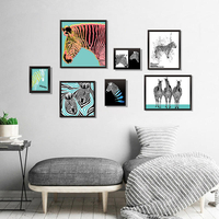 Miico Seven-dimensional Stéréo Cadre Photo Art Zebra Sticker Mural