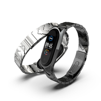 Mijobs V Type Full Steel Watch Bande pour Xiaomi mi band 5 Montre intelligente Non original