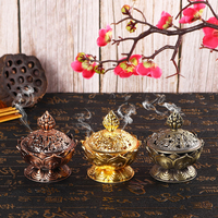 Mini alliage bronze brûleur dencens artisanat encensoire décoration de bureau à domicile